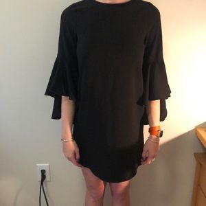 black mini dress